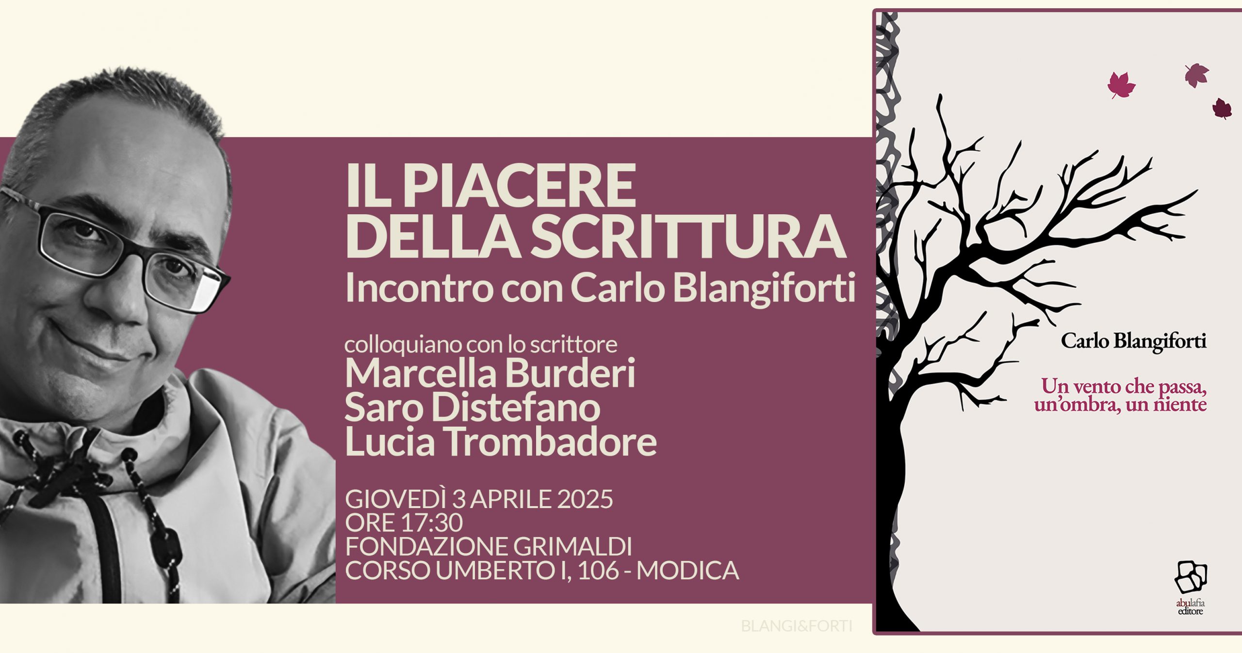 Carlo Blangiforti - Un vento che passa... - 3 aprile 2025 - Modica