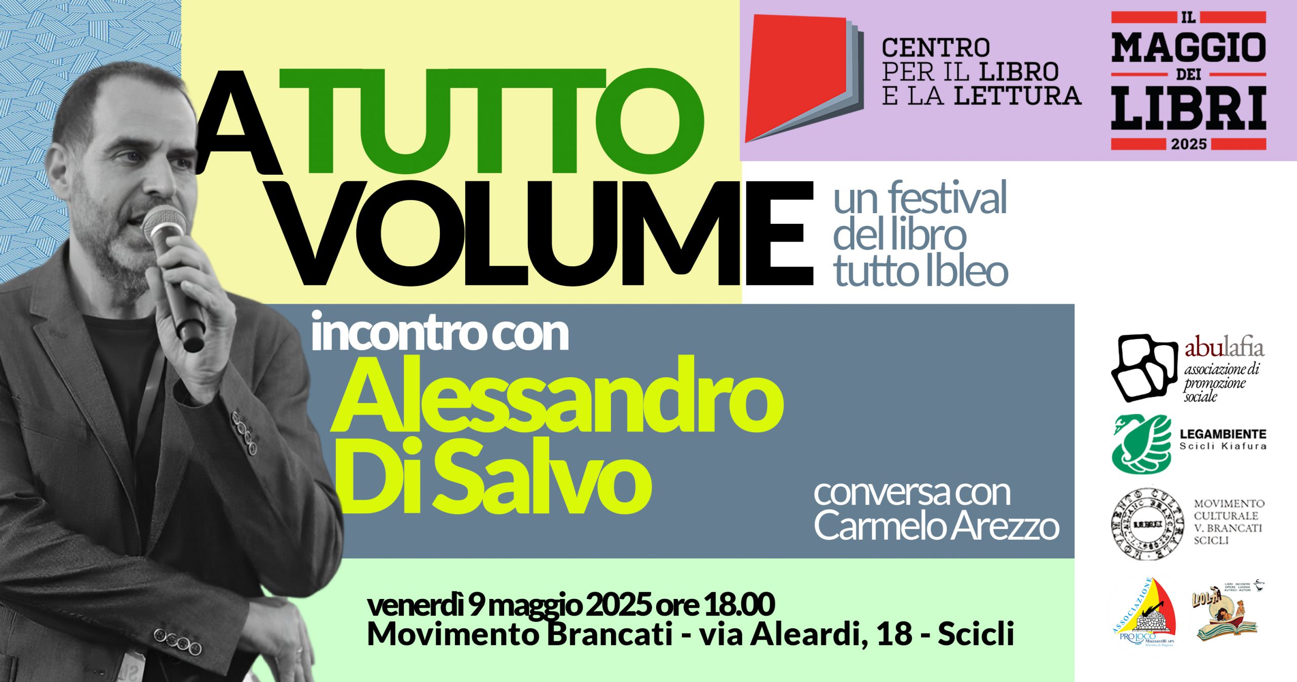 Maggio dei Libri - A tutto Volume - Incontro con Alessandro Di Salvo - 9 maggio 2025 - Scicli