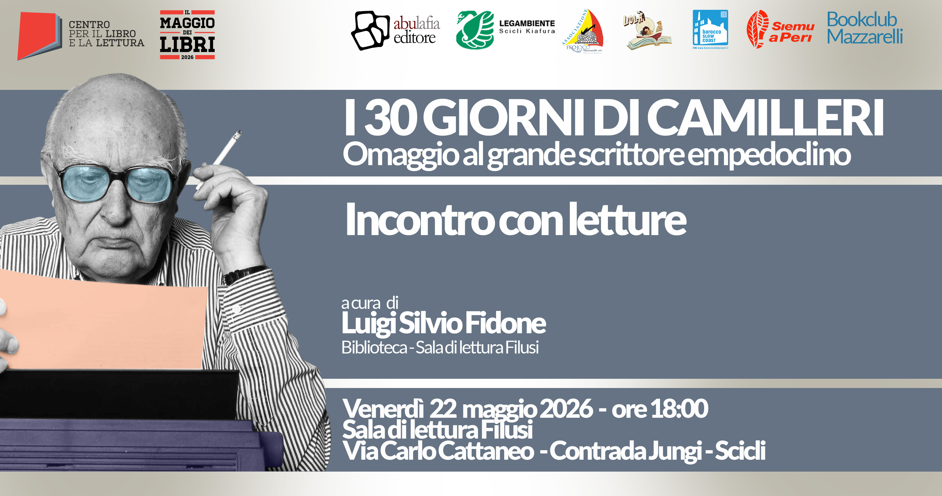 I 30 giorni di Camilleri – 22 maggio 2026 – Jungi Scicli
