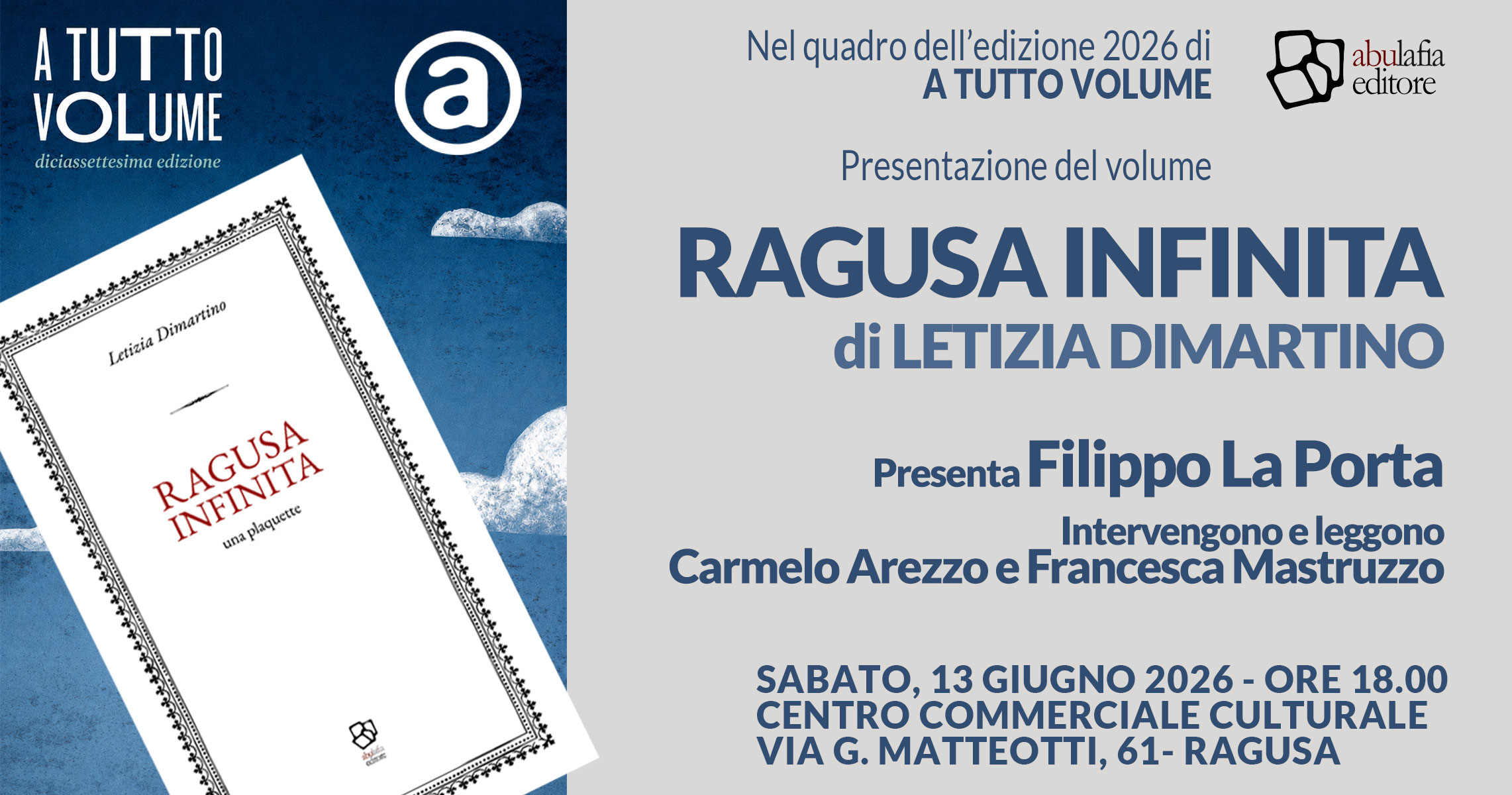 Letizia Dimartino – Ragusa infinita – 13 giugno 2026 – Ragusa