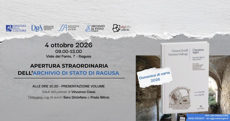Giovanni Portelli, Giovanna Giallongo – L’istruzione negata – 4 ottobre 2026 – Ragusa